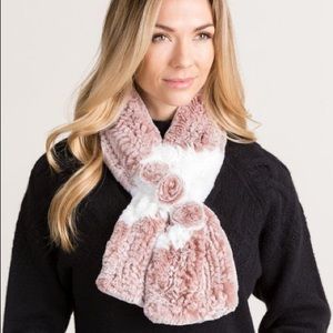 LUXURIOUS Real Rex Rabbit Fur Scarf - NWOT